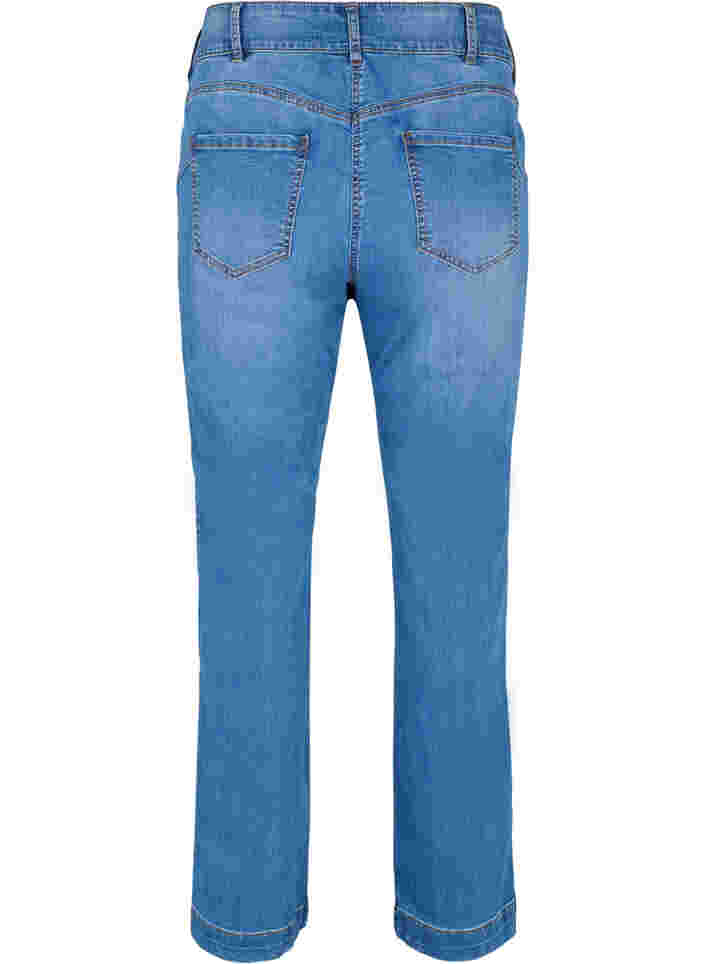Højtaljede Ellen jeans med bootcut , Blue denim, Packshot image number 1