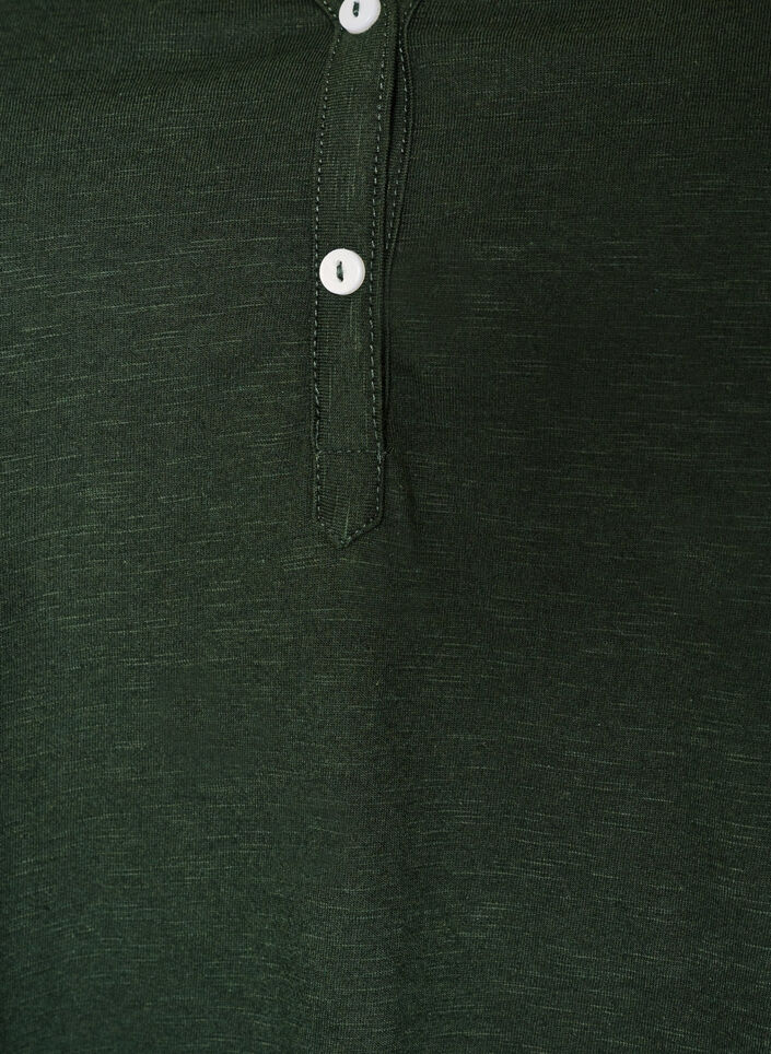 T-shirt med knapdetalje, Gr&oslash;n, Packshot image number 2