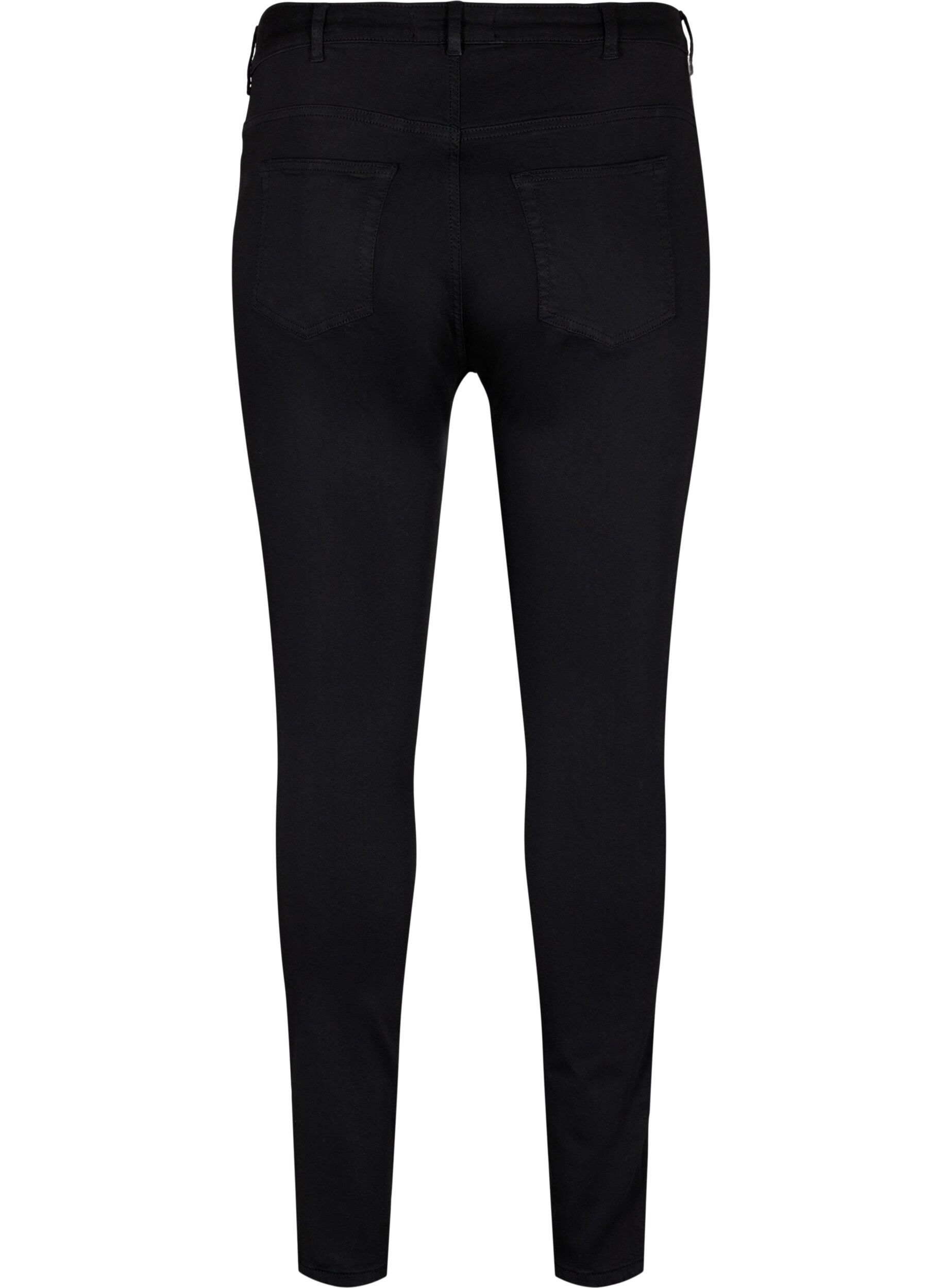 Zizzi Stay black Amy jeans med h&oslash;j talje, Black, Packshot image number 1
