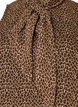 Midikjole i chiffon med leopardprint og bindeb&aring;nd, Brun, Packshot image number 2