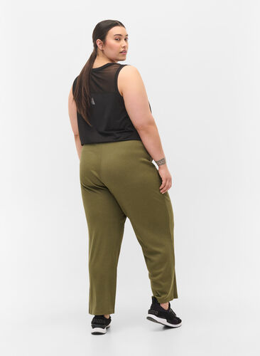 Løse bukser i bomuldsmix, Ivy Green, Model image number 1