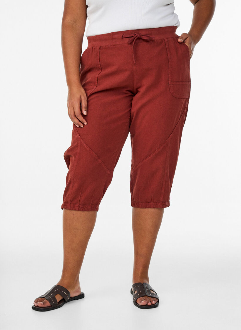 Knickers i bomuld, R&oslash;d, Model image number 2