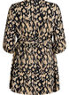 Kort kjole med 3/4 &aelig;rmer og m&oslash;nster, Sort, Packshot image number 1