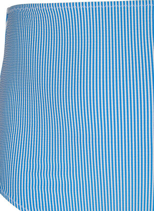 Stribet bikiniunderdel med ekstra høj talje, BlueWhite Stripe AOP, Packshot image number 2