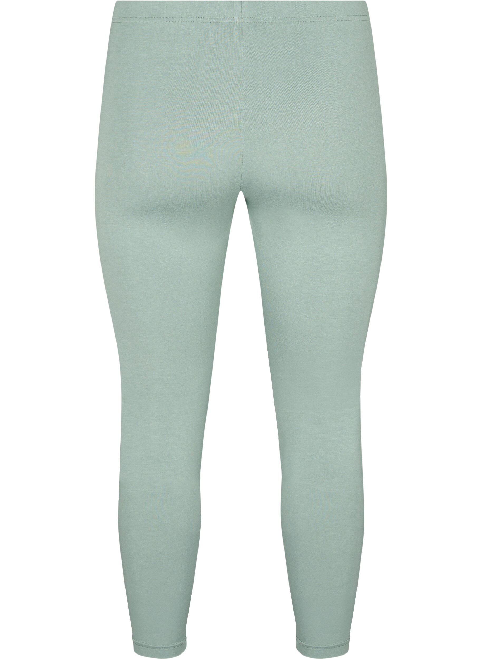 Zizzi Basis leggings i viskose, Gr&oslash;n, Packshot image number 1