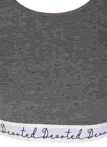 Meleret bh med justerbare stropper, Dark Grey Melange, Packshot image number 2