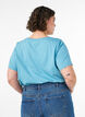 T-shirt i bomuld med printmotiv, Bl&aring;, Model image number 2