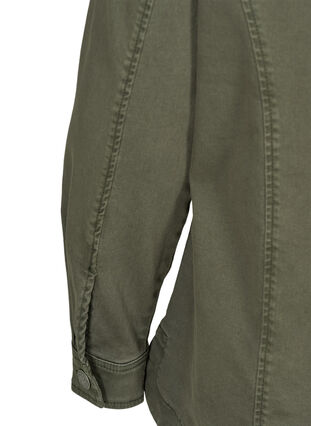 Kort jakke i bomuld, Army Green, Packshot image number 3