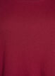 Ribbet jerseybluse med korte &aelig;rmer, M&oslash;rk Bordeaux, Packshot image number 2