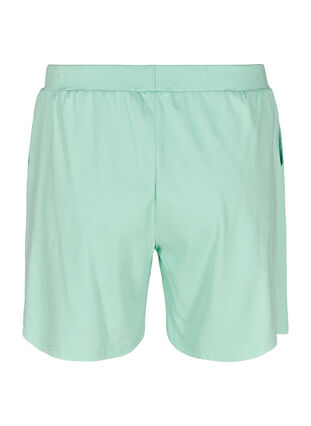 Løse bomulds shorts med lommer, Lichen, Packshot image number 1