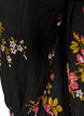 Kjole med blomsterprint og bindeb&aring;nd, Sort, Packshot image number 3