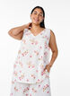 Printet top med v-hals , Hvid, Model image number 0