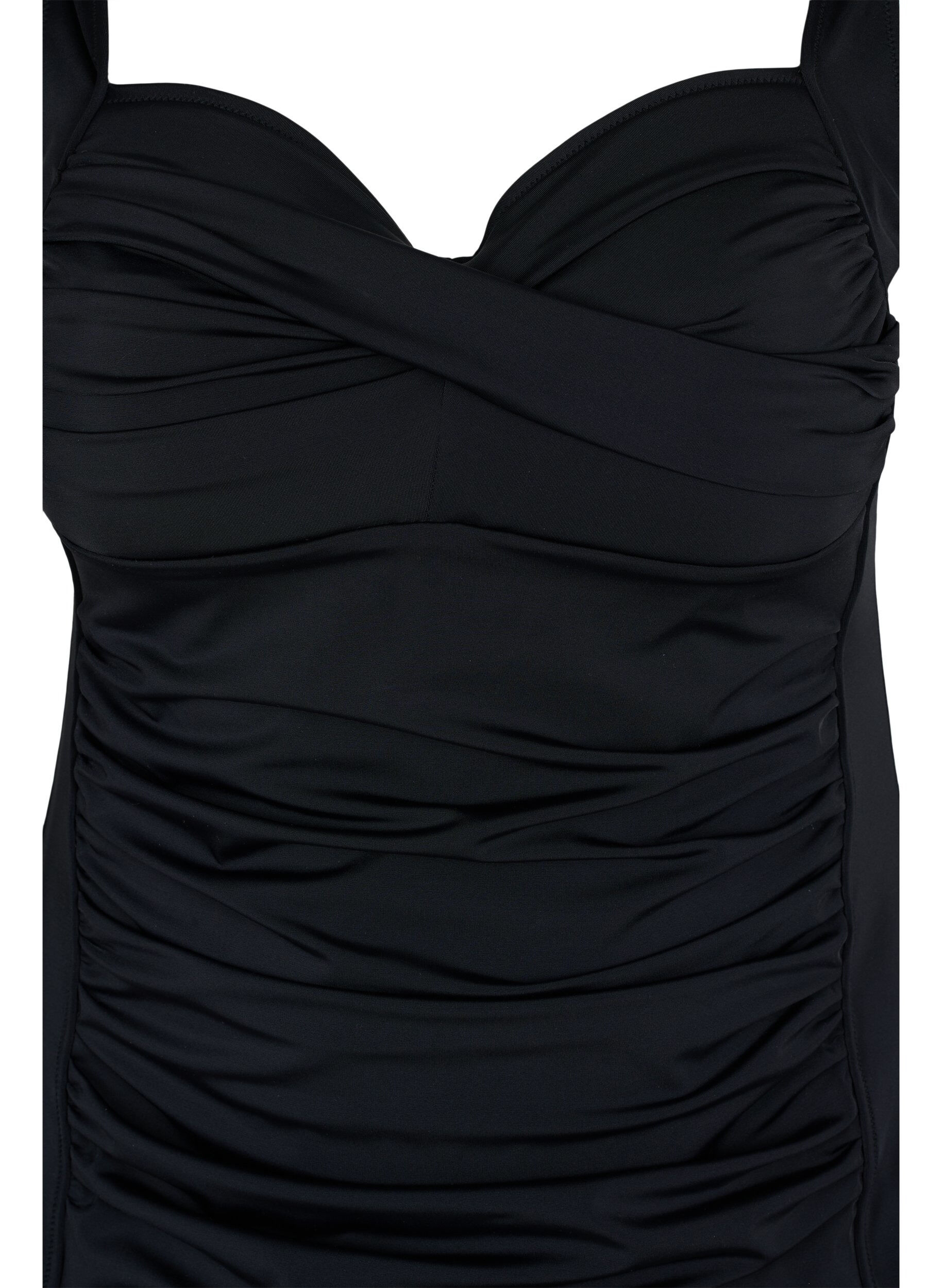 Zizzi Tankini med draperinger, Sort, Packshot image number 2