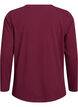Basis jerseybluse med lange &aelig;rmer, M&oslash;rk Bordeaux, Packshot image number 1
