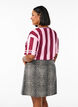 Kort denimnederdel med leopardprint og A-snit, Brun, Model image number 2