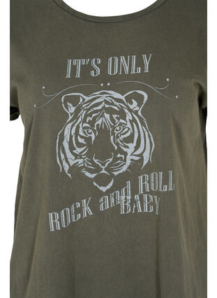 Økologisk bomulds t-shirt med tryk , Ivy acid Lion as s, Packshot image number 2