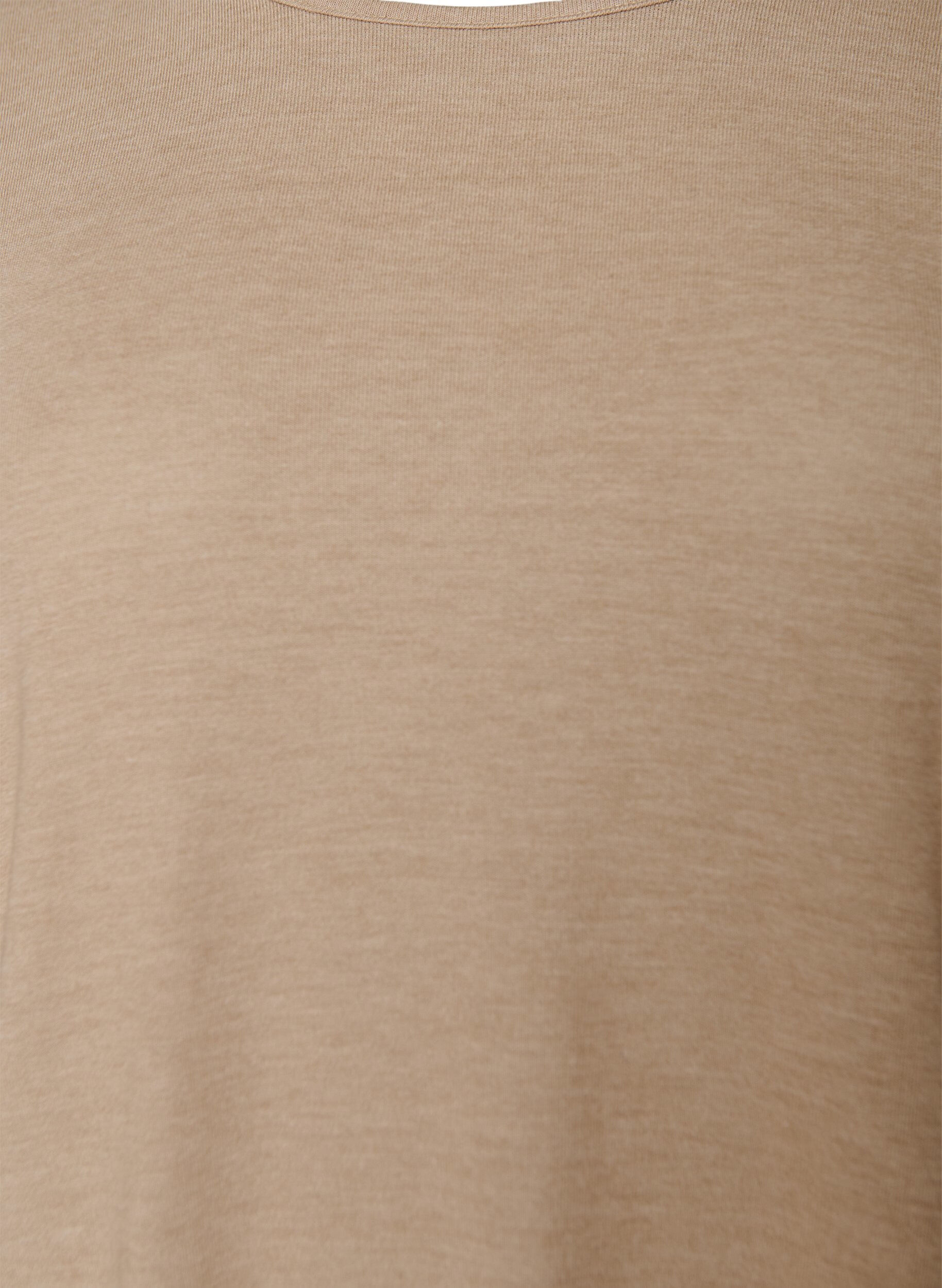 Zizzi Jerseybluse med 3/4 &aelig;rmer, Beige, Packshot image number 2