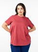 Basis t-shirt i bomuld med rund hals , R&oslash;d, Model image number 0