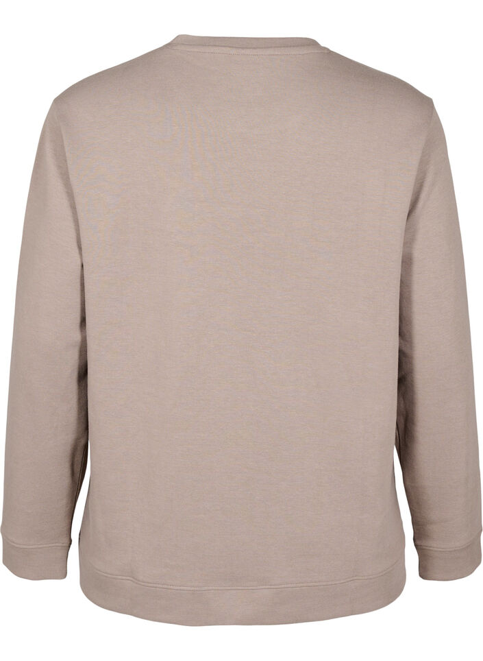 FLASH - Sweatshirt med rund hals , Beige, Packshot image number 1