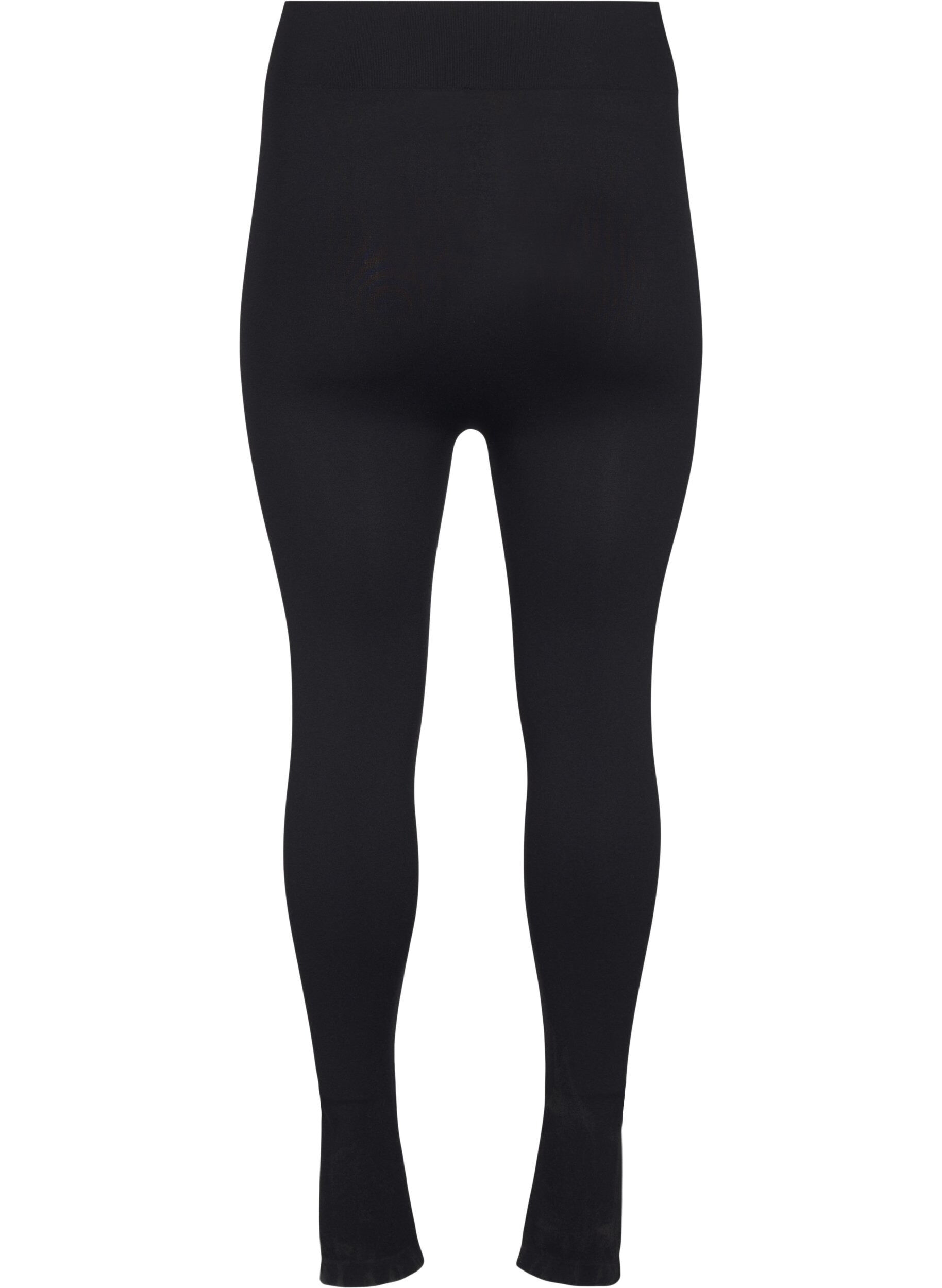 Zizzi Seamless basis leggings, Sort, Packshot image number 1