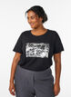 T-shirt med motiv, Sort, Model image number 0