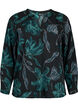 FLASH - Lang&aelig;rmet bluse med print, Black Scarab Flower, Packshot image number 0