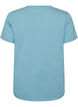 T-shirt i bomuld med printmotiv, Bl&aring;, Packshot image number 1