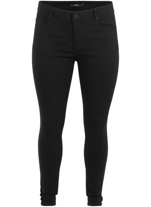 Slim fit bukser med lommer, Black, Packshot image number 0