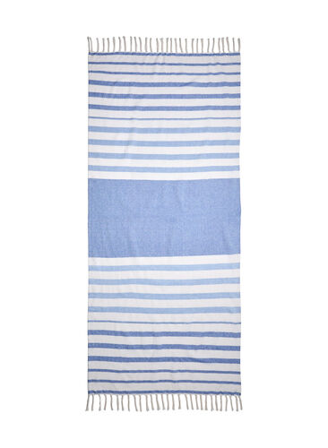 Stribet hammam håndklæde med frynser, Regatta Comb, Packshot image number 2