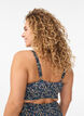 Blomstret bikini bh med fl&aelig;sedetaljer, Bl&aring;, Model image number 2