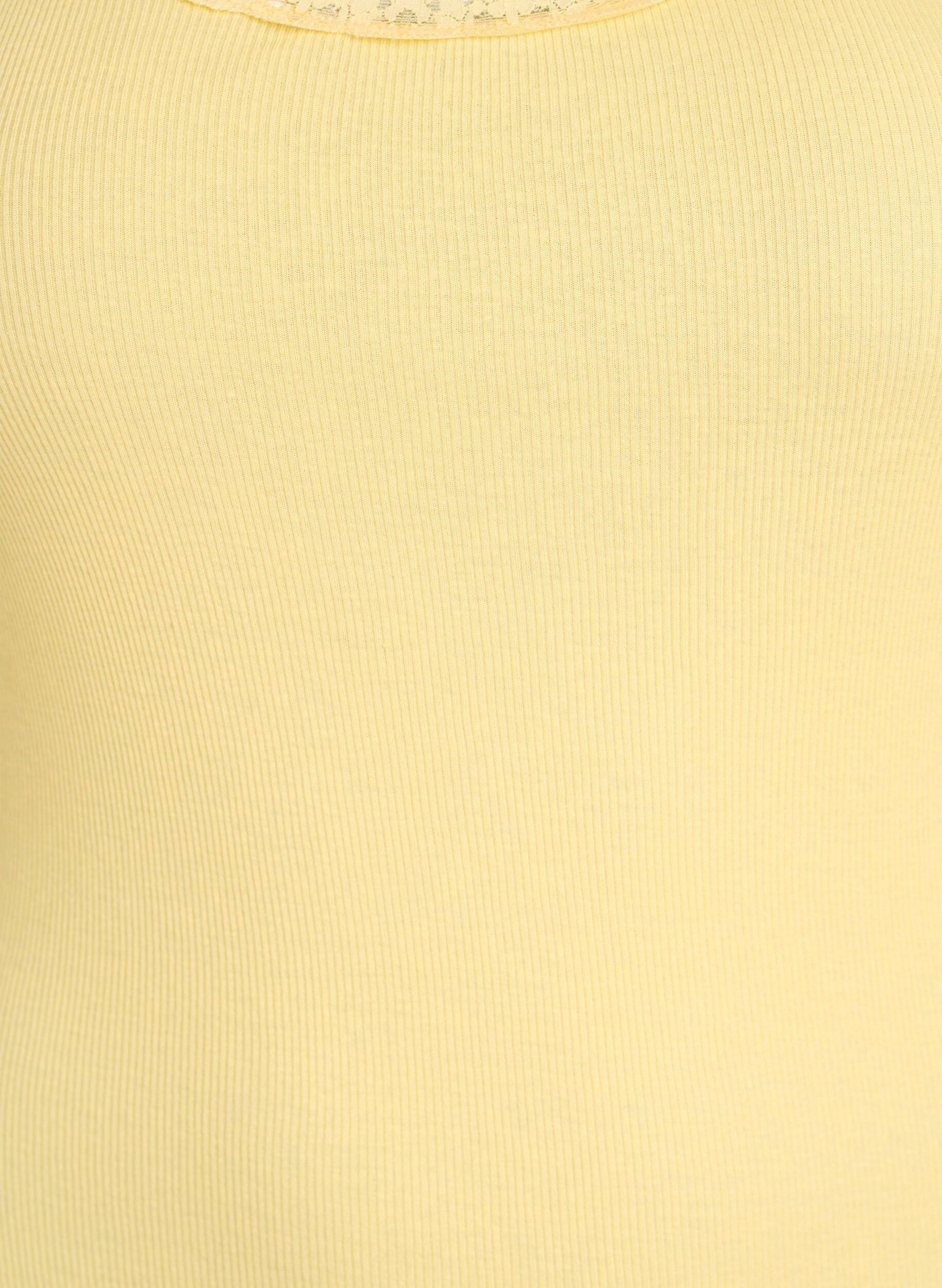 ZizziTop med blondekant, Gul, Packshot image number 2