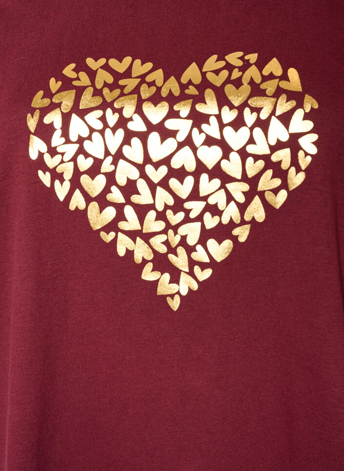 T-shirt med motiv, R&oslash;d, Packshot image number 2