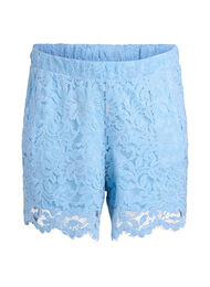 Blondeshorts med h&oslash;j talje og lommer, Bl&aring;