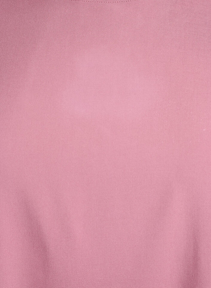 Kort&aelig;rmet v&aelig;vet bluse med rund hals, Lyser&oslash;d, Packshot image number 2