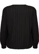 Jerseybluse med struktur og ballonform, Sort, Packshot image number 1