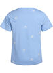 T-shirt i &oslash;kologisk bomuld med broderede motiver, Bl&aring;, Packshot image number 1