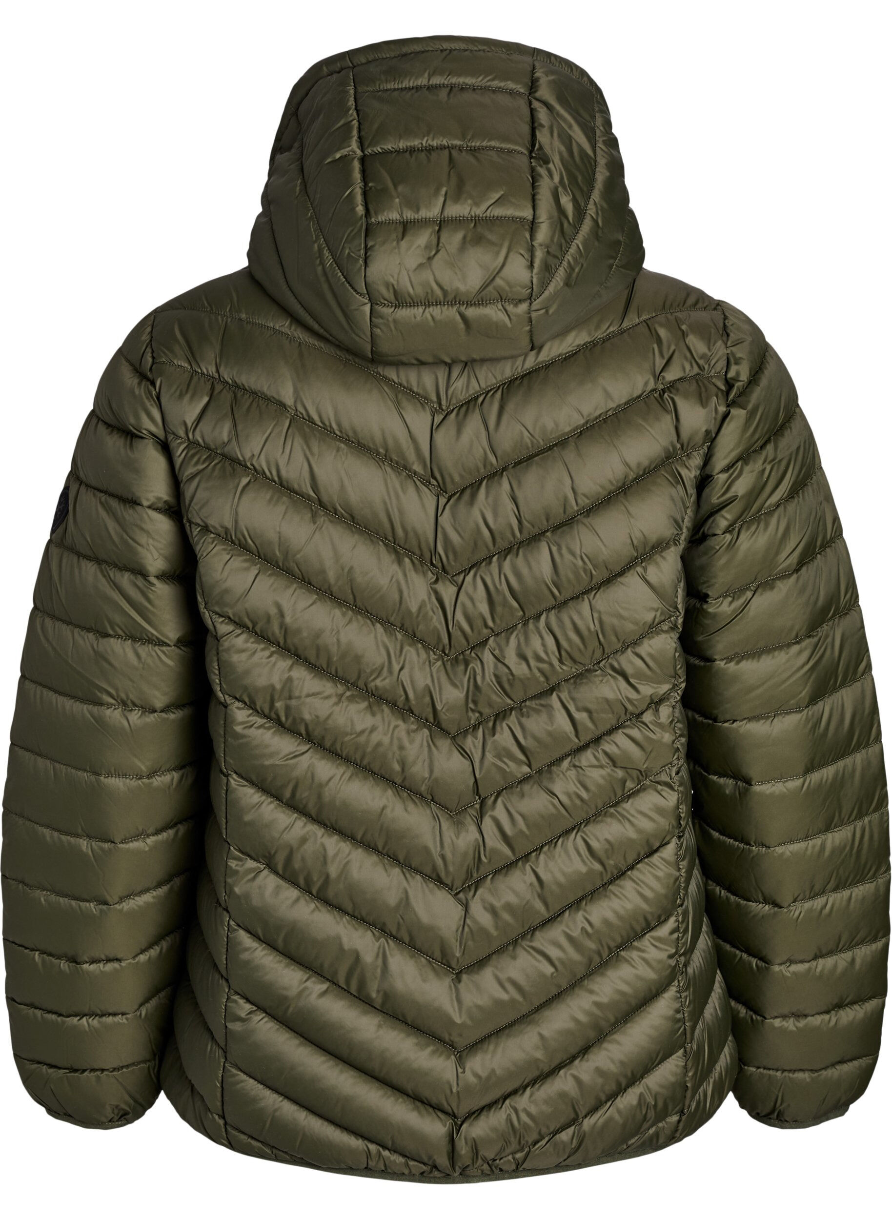 ZizziLetv&aelig;gts jakke med h&aelig;tte, Gr&oslash;n, Packshot image number 1