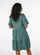 Jerseykjole med blondedetaljer og lagdelt sk&oslash;rt, Gr&oslash;n, Model image number 2