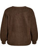 Cardigan med dekorative knapper og V-hals, Brun, Packshot image number 1