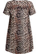 Kort a-shape kjole med leopardprint, Brun, Packshot image number 1