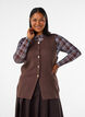 &AElig;rmel&oslash;s strikvest med dekorative knapper, Brun, Model image number 0