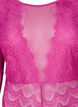 Bodystocking med blonder og mesh, Fuchsia Red, Packshot image number 2
