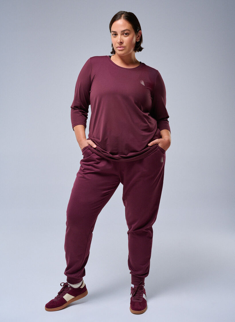 L&oslash;se tr&aelig;ningsbukser med lommer, Gr&oslash;n, Image image number 0