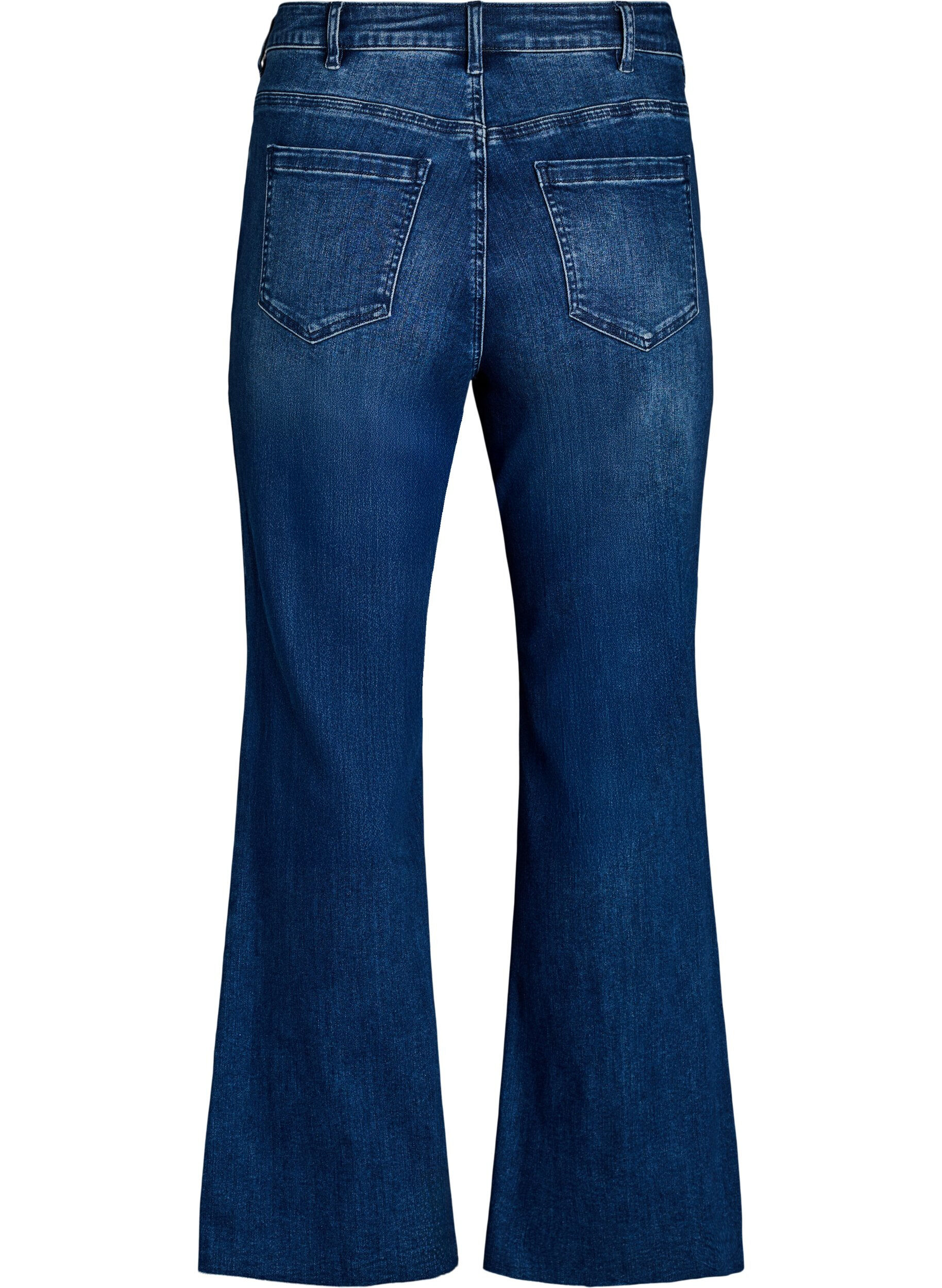 Zizzi Bootcut jeans med h&oslash;j talje, Bl&aring;, Packshot image number 1