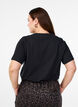 T-shirt i økologisk bomuld med rund hals, Black, Model image number 1