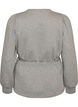 Bluse med bindeb&aring;nd og puf&aelig;rmer, Gr&aring;, Packshot image number 1