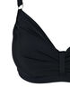 Bikini overdel med draperinger, Sort, Packshot image number 2