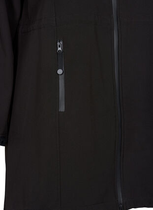 Softshell jakke med aftagelig hætte, Black, Packshot image number 3