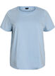 T-shirt i &oslash;kologisk bomuld med grafisk udtryk, Bl&aring;, Packshot image number 0