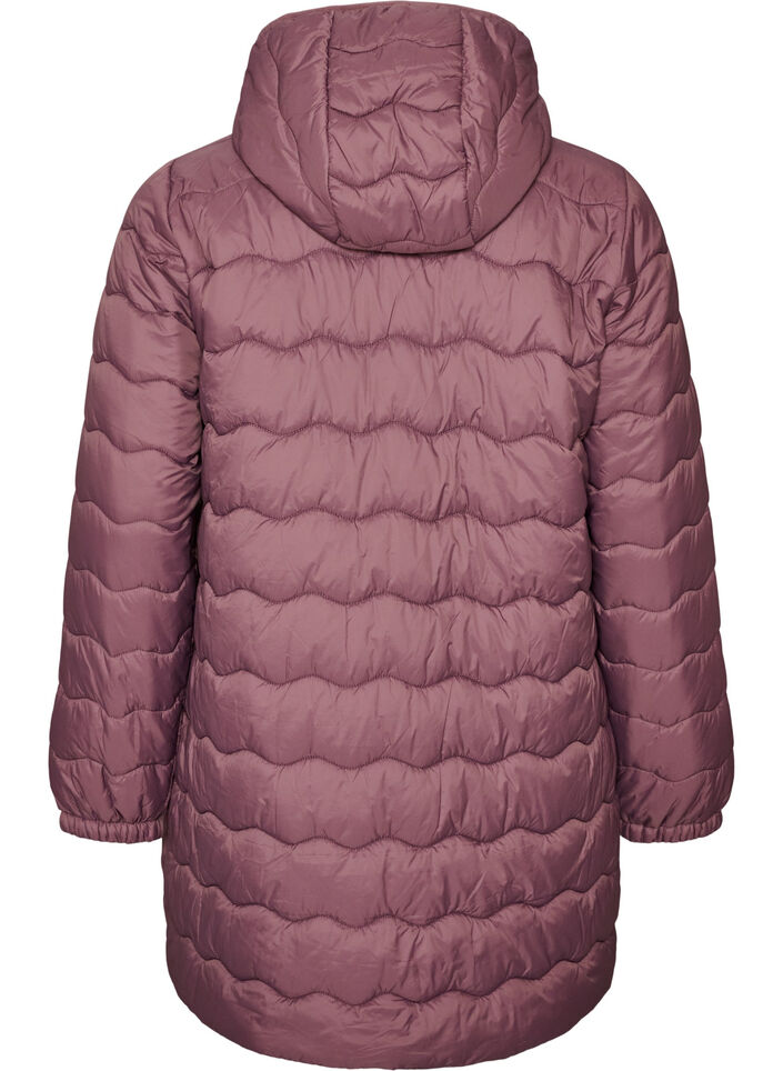 Vatteret jakke med quiltet m&oslash;nster, Lyser&oslash;d, Packshot image number 1